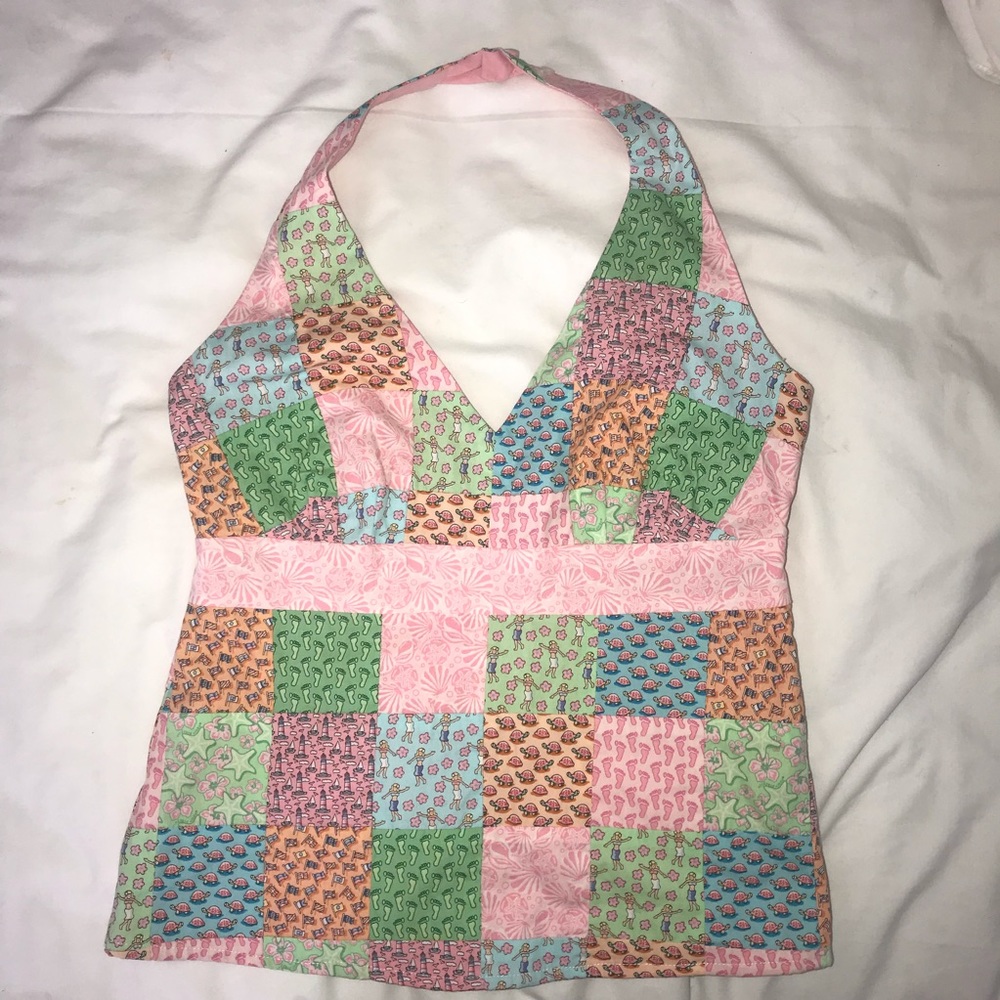 NWT Vineyard Vines sz 2 patchwork haven halter top